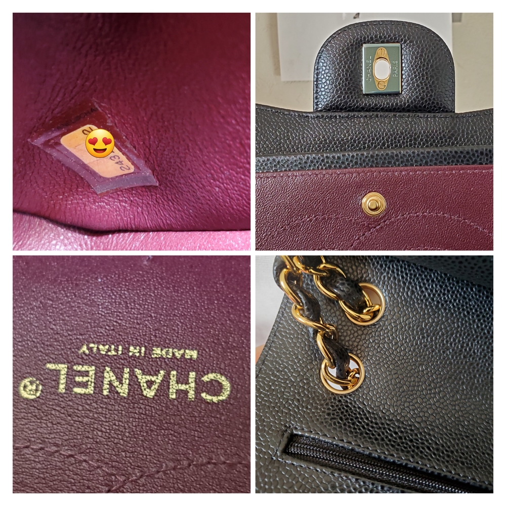 Chanel Classic Jumbo Black Caviar Gold Hw - Picture 4 of 16